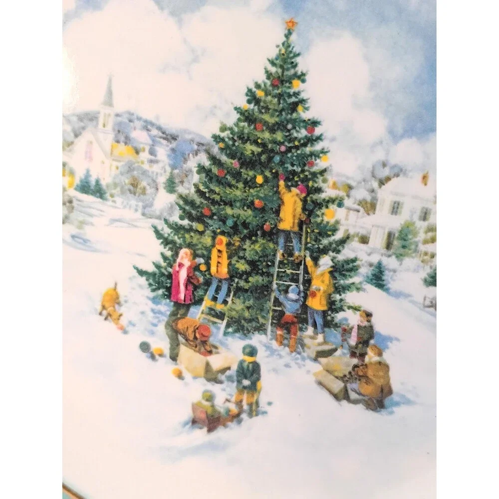 Trimming The Tree 1978 Avon Christmas Plate